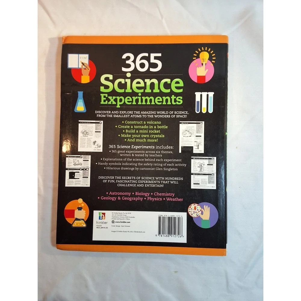 365 Science Experiments Book Hinkler STEM Kids Activities Educational Workbook